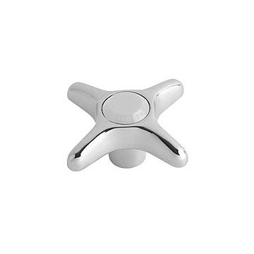 Chicago 204-PLJKCP 2-1/2" Metal Cross Handle w/ Plain Index Button