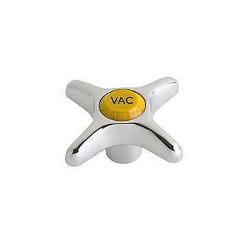 Chicago 204-VACJKCP 2-1/2" Metal Cross Handle w/ Vacuum Index Button