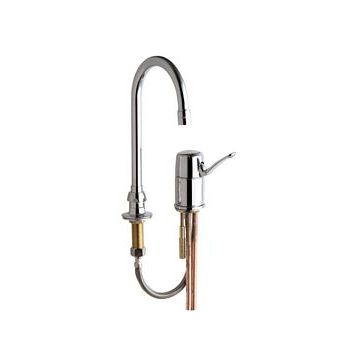 Chicago 2302-E2805-5ABCP Single Lever Hot and Cold Water Mixing Sink Faucet