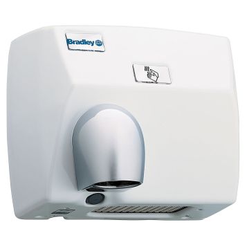 Bradley 2870 White Surface Mount No Touch Hand Dryer (Discontinued)