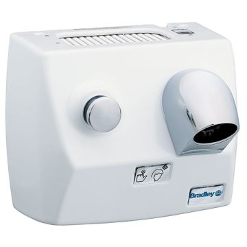 Bradley 2874 White Surface Mount Push Button Hand Dryer