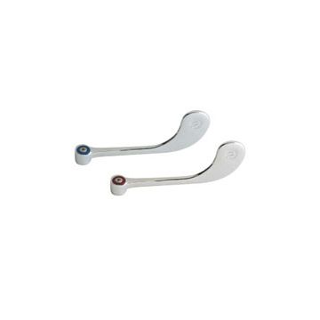 Chicago 319-PRJKCP 6" Elbow Blade Handles w/ Hot & Cold Index Buttons