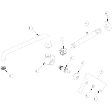 Chicago 334-CP Wok Filler Parts Breakdown