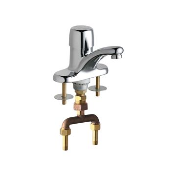 Chicago 3400-TABCP Single Supply Metering Sink Faucet