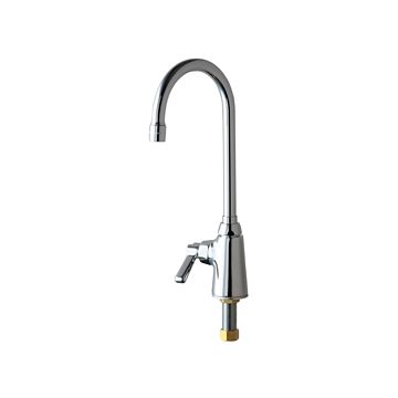 Chicago 350-LHE35ABCP Single Supply Sink Faucet with Left Hand Operation