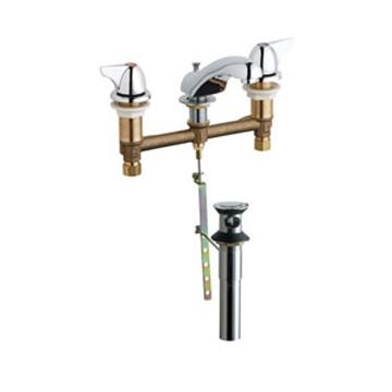 Chicago 404-1000POABCP Concealed Hot and Cold Water Sink Faucet with Pop-up Waste