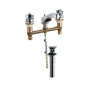 Chicago 404-950POABCP Concealed Hot and Cold Water Sink Faucet with Pop-up Waste