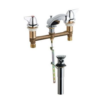 Chicago 404-V1000POABCP Concealed Hot and Cold Water Sink Faucet with Pop-up Waste