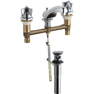 Chicago 404-V950POABCP Concealed Hot and Cold Water Sink Faucet with Pop-up Waste