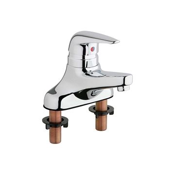 Chicago 420-MPCP Single Lever Hot and Cold Water Mixing Sink Faucet - Master Pack of 6 (Discontinued)