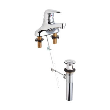 Chicago 420-POMPCP Single Lever Hot and Cold Water Mixing Sink Faucet with Pop-up Waste - Master Pack of 6 (Discontinued)