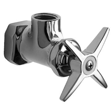 Chicago 442-CP Angle Stop Fitting, Indexed Cross Handle, Slow Compression Operating Cartridge (Discontinued)