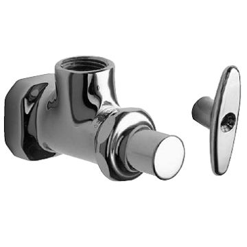 Chicago 442-LKCP Angle Stop Fitting, Loose Key Handle, Slow Compression Operating Cartridge (Discontinued)