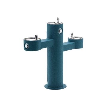 Halsey Taylor 4430EVG Three Station Outdoor Drinking Fountain Evergreen