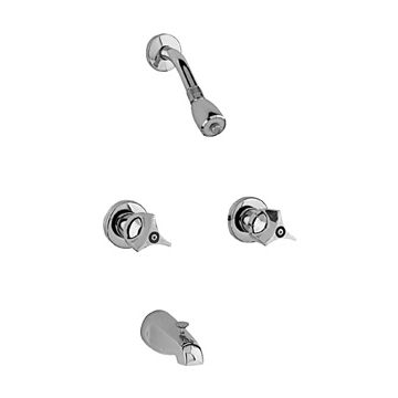 Chicago 449-950CP Concealed Two Handle Shower Valve with Shower Head and Diverter Tub Spout