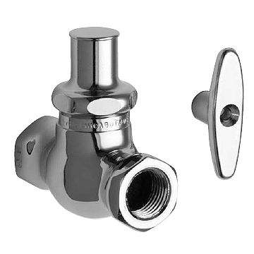 Chicago 45-LKCP Straight Stop Fitting, Loose Key Handle, Slow Compression Operating Cartridge (Discontinued)