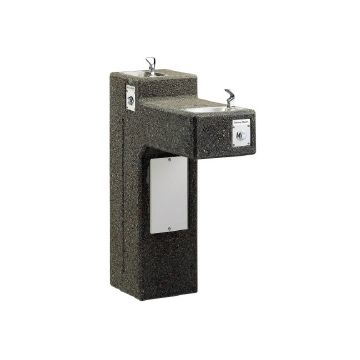 Halsey Taylor 4595-FR Freeze Resistant Stone Aggregate Two Station Outdoor Drinking Fountain