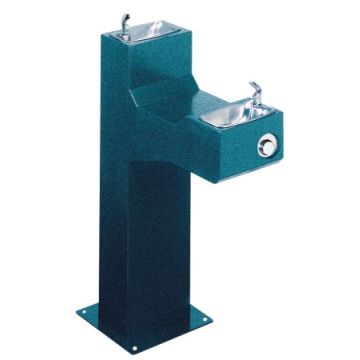 Halsey Taylor 4720SFREVG Evergreen Sanitary Freeze-Resistant Two Station Outdoor Drinking Fountain