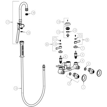 Chicago 512-GCCP Pot and Kettle Filler Parts Breakdown
