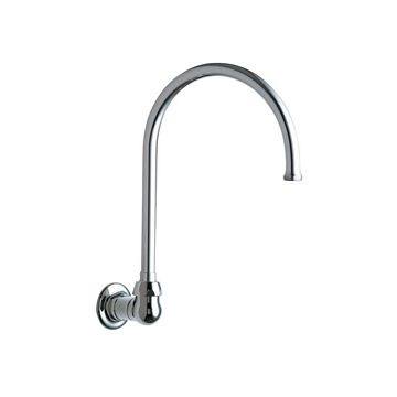 Chicago 629-GN8FCABCP Remote Rigid/Swing Gooseneck Spout with Flow Control