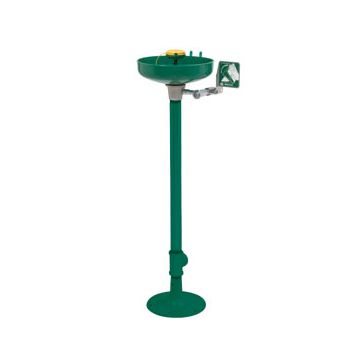 Haws 7261CRP Pedestal Mounted Eye/Face Wash with AXION MSR Eye/Face Wash Head (Discontinued)