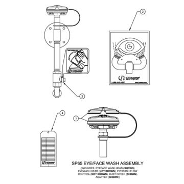 Haws 7324 Eye/Face Wash Parts Breakdown