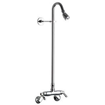 Chicago 756-CP Exposed Wall Mount Two Valve Shower Faucet