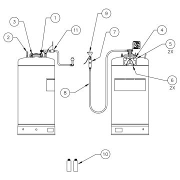 Haws 7601.37 Portable Eyewash Parts Breakdown