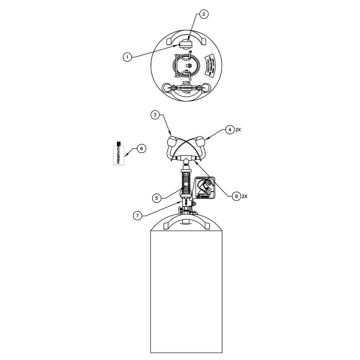 Haws 7602.10 Portable Eyewash Parts Breakdown
