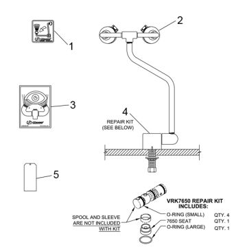 Haws 7610 Eye/Face Wash Parts Breakdown