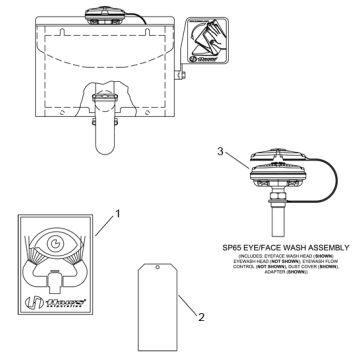 Haws 7752WC Eye/Face Wash Parts Breakdown