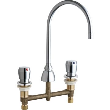 Chicago 786-E35-665ABCP Concealed Hot and Cold Metering Water Sink Faucet