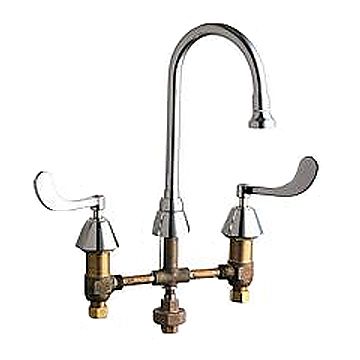 Chicago 786-TWCP Chicken Deck Mounted Third Water Inlet Connection Faucet (Discontinued)