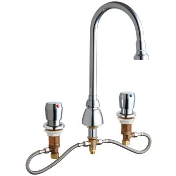 Chicago 786-HZGN2BE4-665CP Concealed Hot and Cold Metering Water Sink Faucet