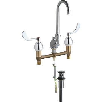 Chicago 794-317ABCP Concealed Hot and Cold Water Sink Faucet with Pop-up Waste