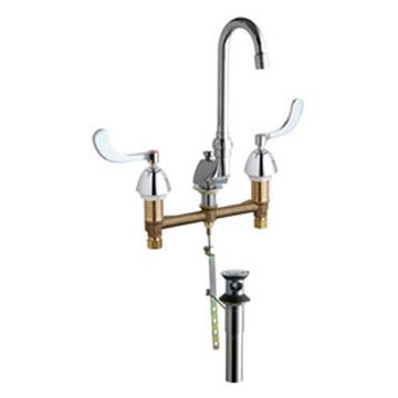 Chicago 794-317XKABCP Concealed Hot and Cold Water Sink Faucet with Pop-up Waste
