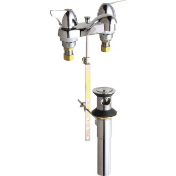 Chicago 797-V1000ABCP Hot and Cold Water Sink Faucet with Pop-up Waste