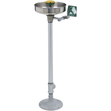 Chicago 8003-NF Floor Mounted Eye/Face Wash with Push Paddle Handle