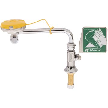 Chicago 8004-RHNF Deck Mounted Right Hand Eye/Face Wash with Push Paddle Handle