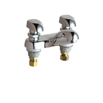 Chicago 802-335ABCP Hot and Cold Water Metering Sink Faucet