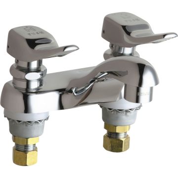 Chicago 802-V336ABCP Hot and Cold Water Metering Sink Faucet