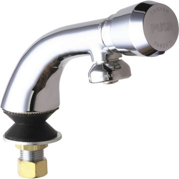 Chicago 807-665PSHABCP Single Inlet Metering Sink Faucet