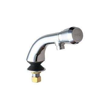 Chicago 807-E12-665PAB Single Inlet Metering Sink Faucet