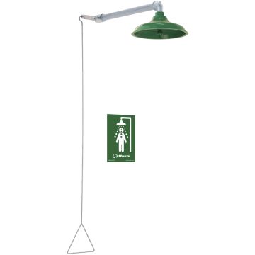 Chicago 8100-NF Horizontal Safety or Vertical Drench Shower with Stainless Steel Pull Rod