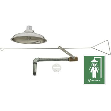 Chicago 8101-NF Concealed Safety Drench Shower with Stainless Steel Pull Rod
