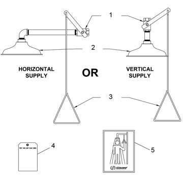 Haws 8123 Shower Parts Breakdown