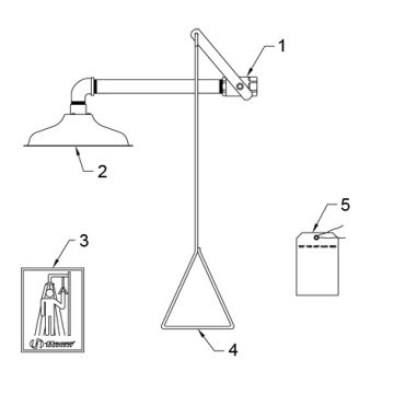 Haws 8133H Shower Parts Breakdown