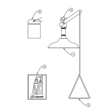 Haws 8133V Shower Parts Breakdown