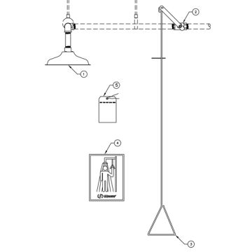 Bradley 8163 Shower Parts Breakdown