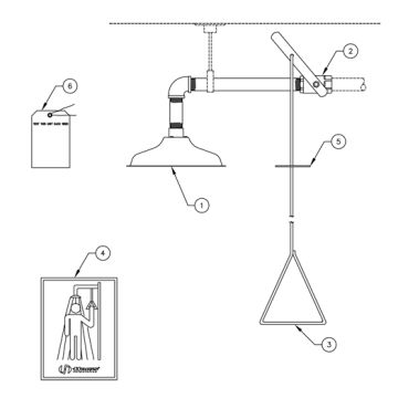 Haws 8169 Shower Parts Breakdown